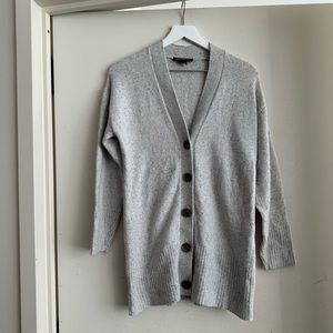 Something Navy Button Down Grey Cardigan